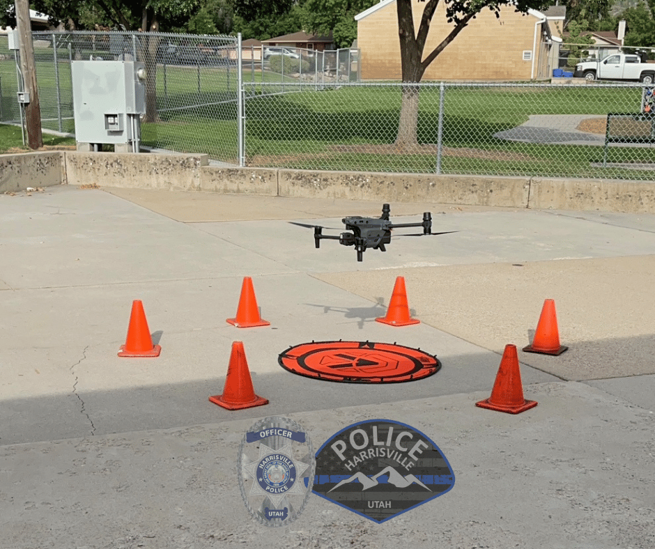Harrisville Police Drone Landing from flight 