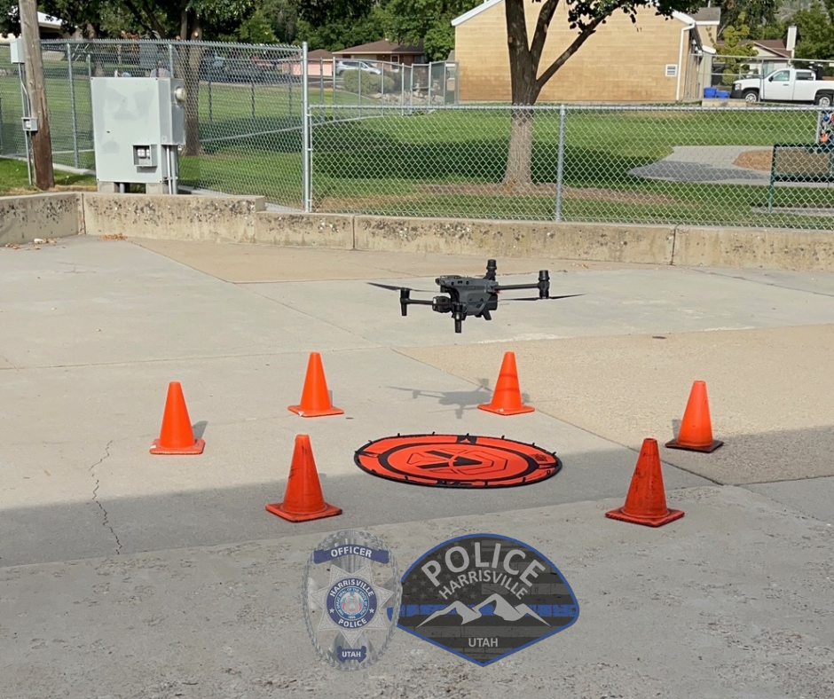 Harrisville Police Drone Landing from flight 