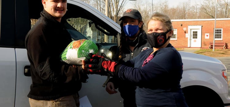 Groveland Firefighters Deliver Turkeys to Residents in Lieu of Annual Turkey Night