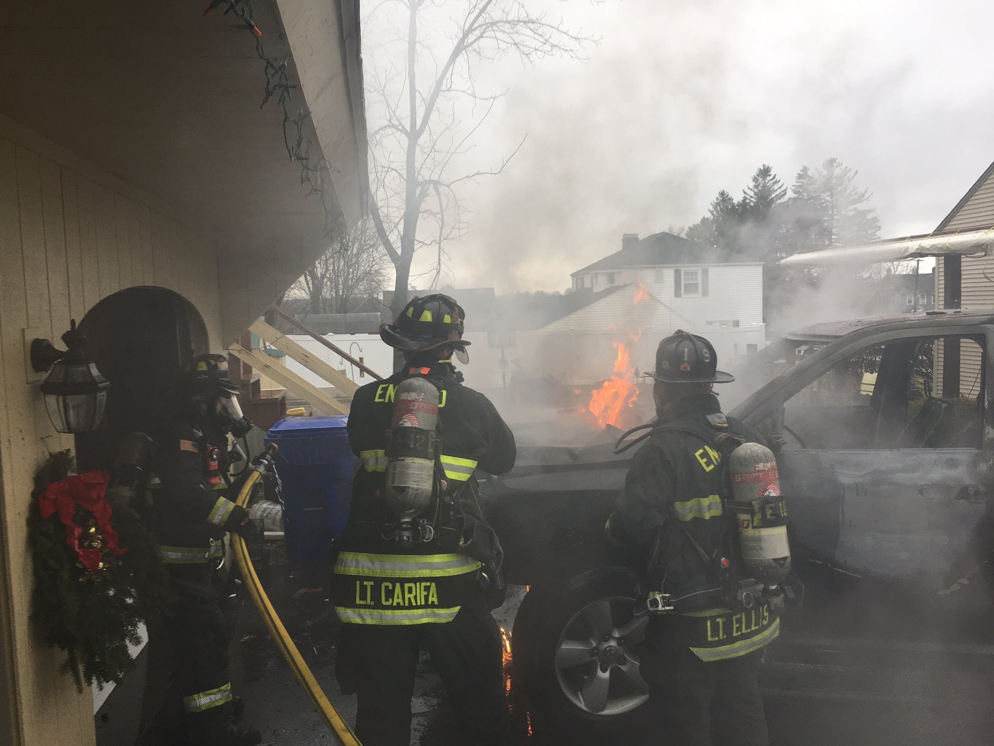 Deputy Chief William Higgins reports that Enfield Fire District No. 1 extinguished a pickup truck fire earlier today. (Photo courtesy Enfield Fire District)