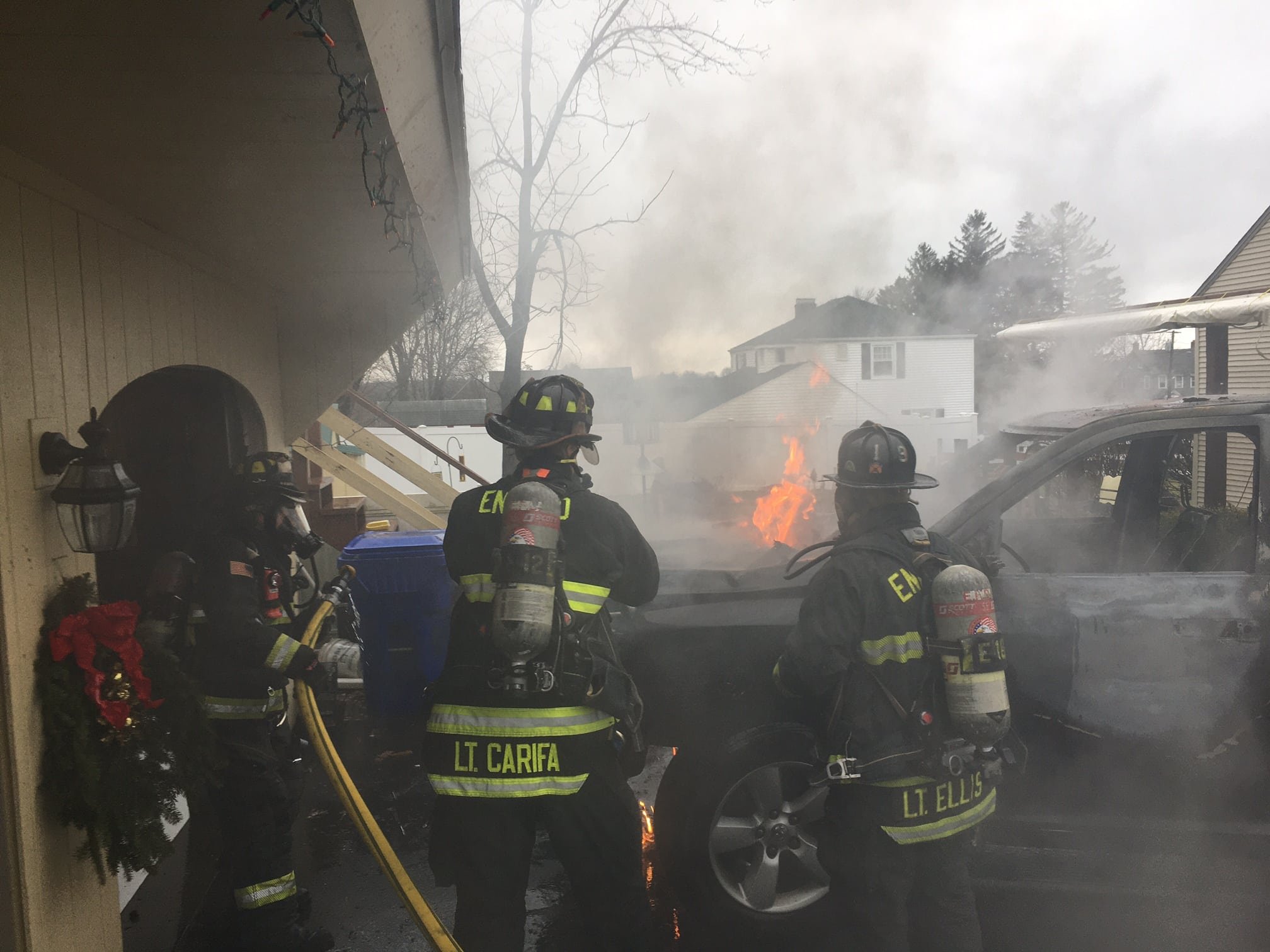 Deputy Chief William Higgins reports that Enfield Fire District No. 1 extinguished a pickup truck fire earlier today. (Photo courtesy Enfield Fire District)