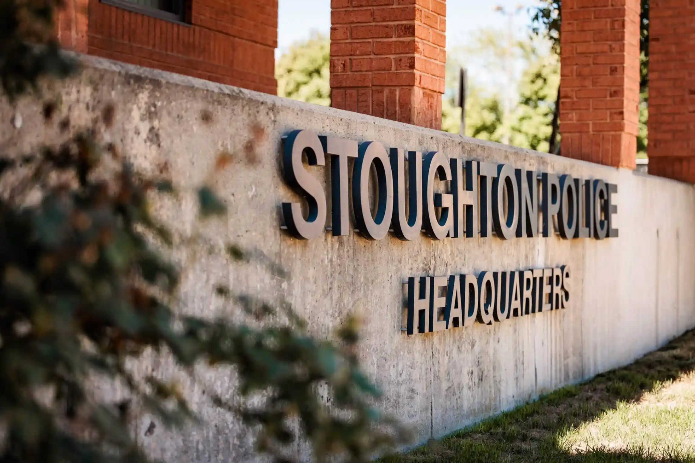 Stoughton Police station signage