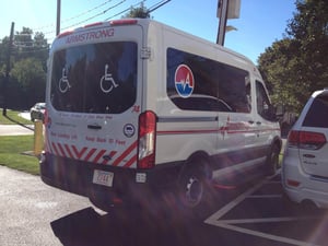 A photo of the actual 2016 Ford Transit non-emergency van that was stolen on Thursday. (Courtesy/Armstrong Ambulance)