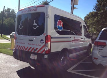 A photo of the actual 2016 Ford Transit non-emergency van that was stolen on Thursday. (Courtesy/Armstrong Ambulance)