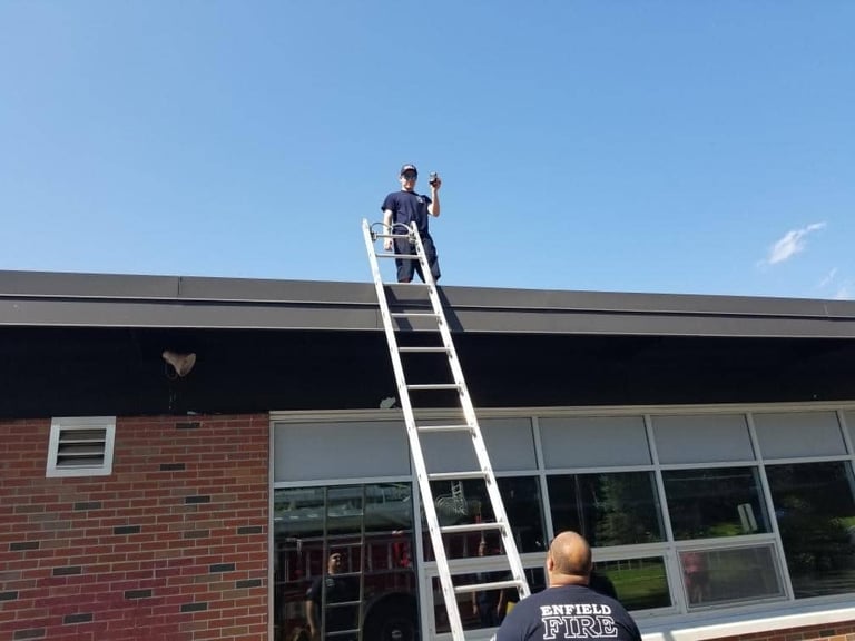 Enfield Fire District No.1 Recovers Drone Off School Roof
