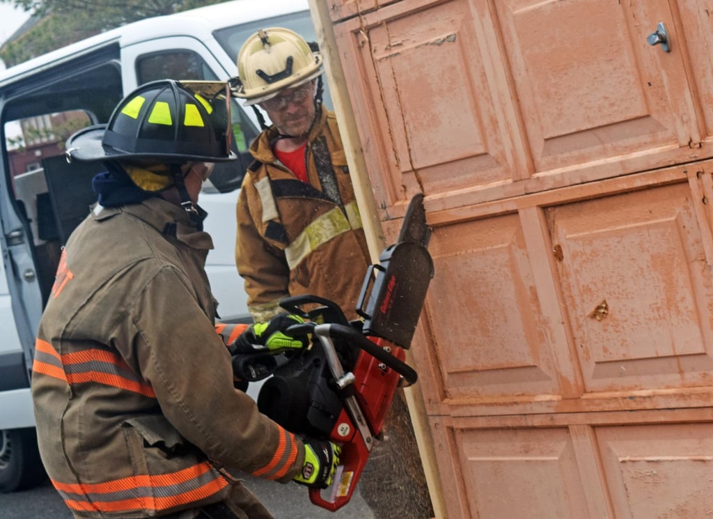*PHOTOS* Dracut Fire Department Hosts Training on Using Saws in