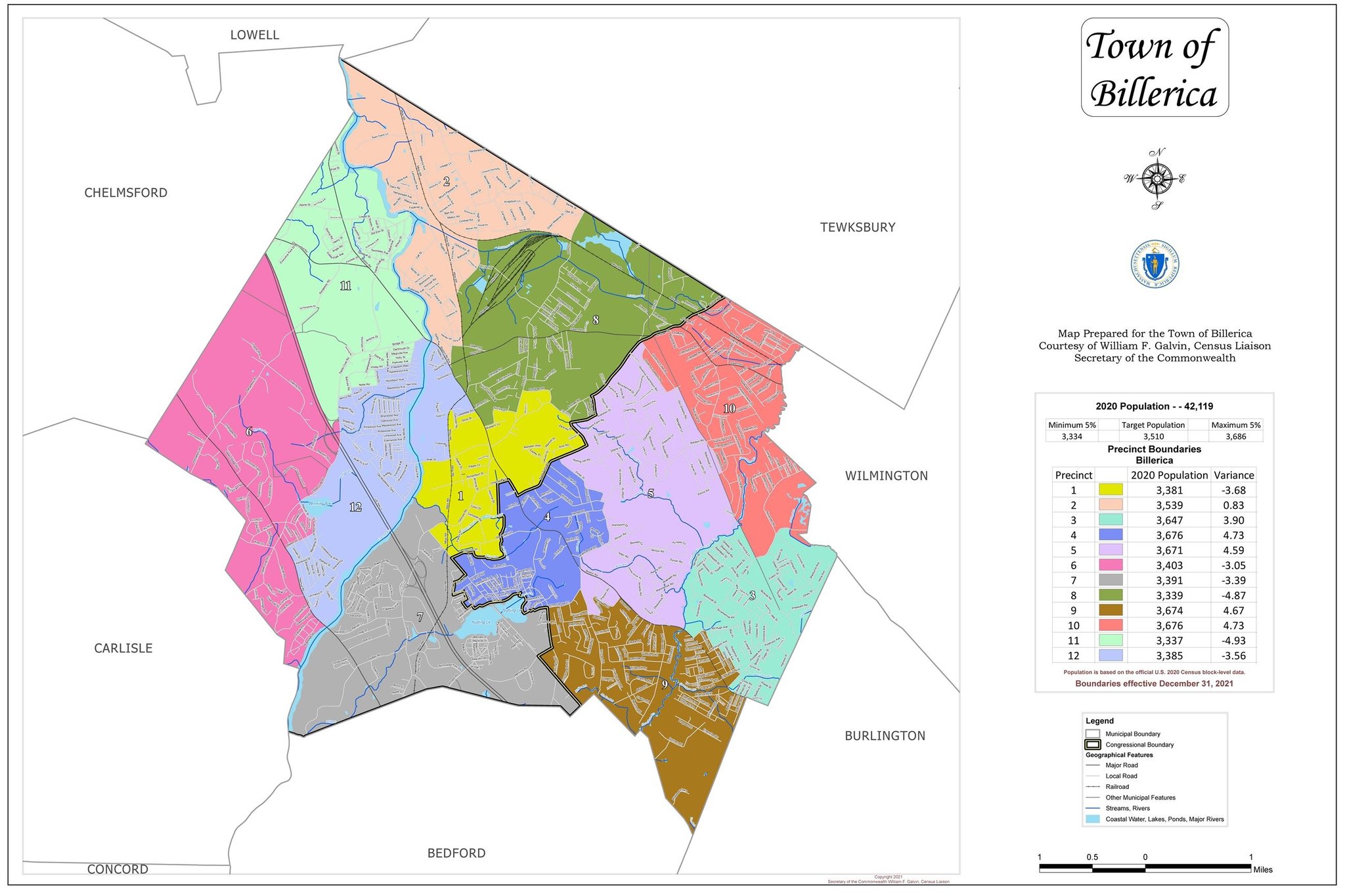 Town of Billerica Precinct Map