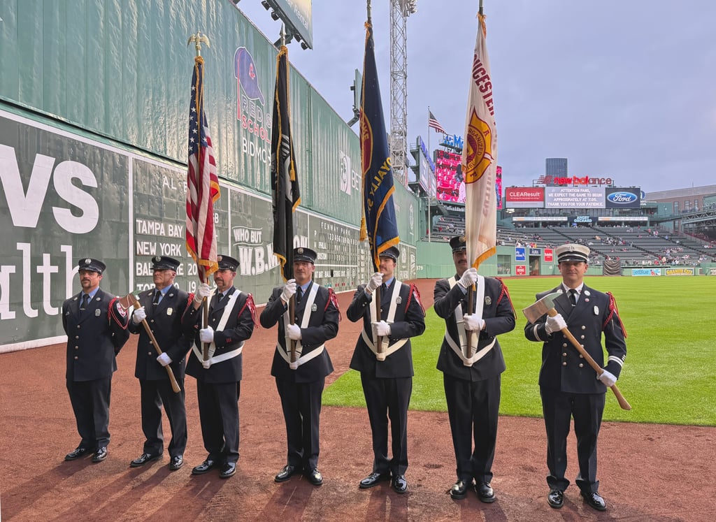 Gloucester Fire Department Honor Guard Presents Colors at Fenway Park ...