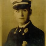 Fire Alarm Operator John M. Ahern in Lieutenant's Rank dress uniform, circa 1928.