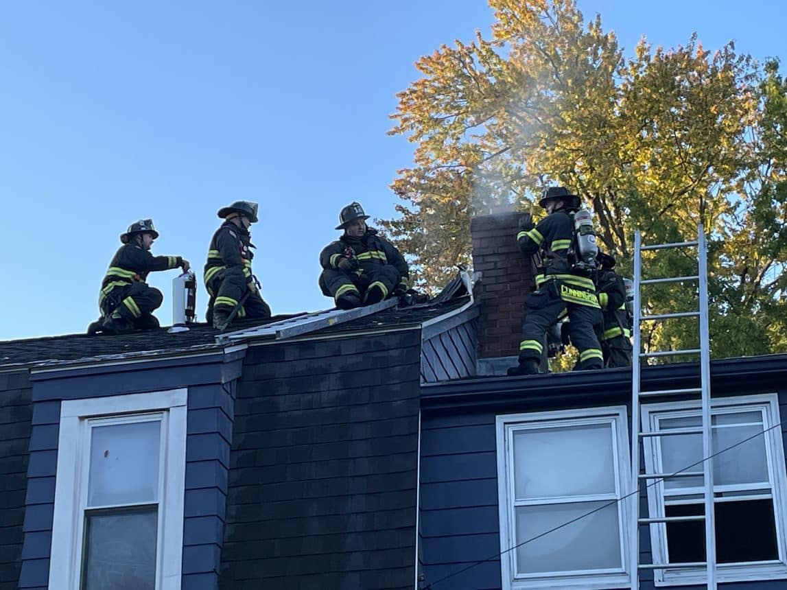 Enfield Fire District No. 1 extinguished an attic fire on Hillside Avenue on Wednesday, Oct. 19. (Photo courtesy Enfield Fire District No. 1)