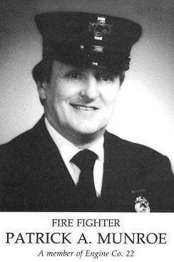 Photo of Fire Fighter Patrick A. Munroe, 1984.