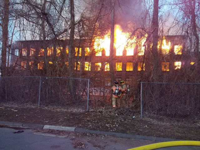 Enfield Fire District No. 1 Provides Mutual Aid to Thompsonville Fire Department at Large Mill Fire Wednesday Morning