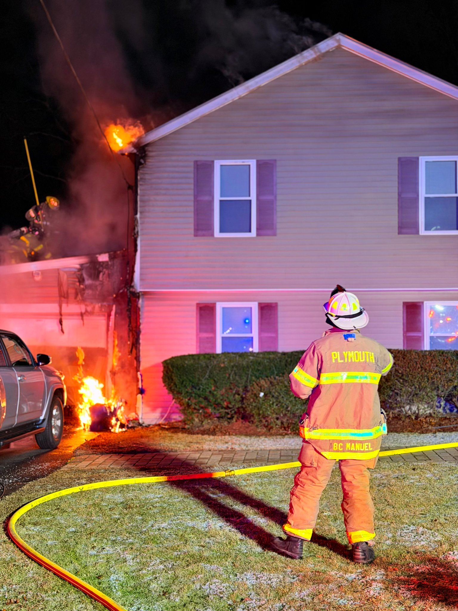 The quick actions of firefighters Wednesday evening ensured that the home was not destroyed. No injuries were reported.  (Media Credit/Peter Walsh Jr.