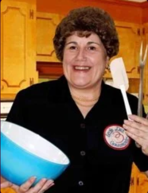 Delvena Theatre Company actor portraying Julia Child.