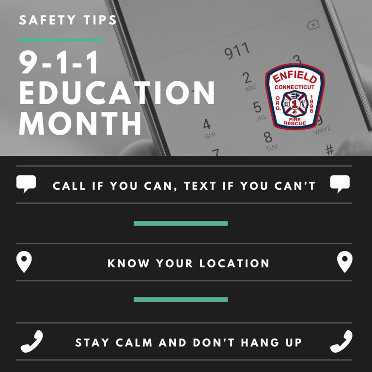 Enfield Fire District 1 Shares Tips During National 911 Education Month