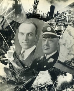 Fire Commissioner William A. Reilly and Chief of Dept. Samuel A. Pope, circa 1945.