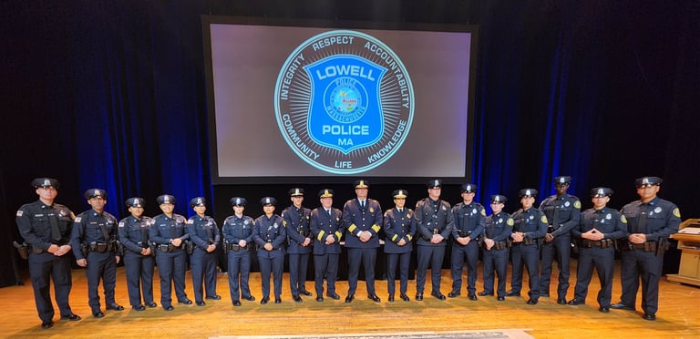 Lowell Police Department Welcomes a Dozen New Officers from the Lowell Police Academy