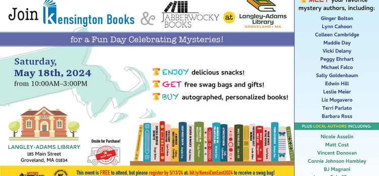 Langley Adams Library to Host Mystery Book Convention