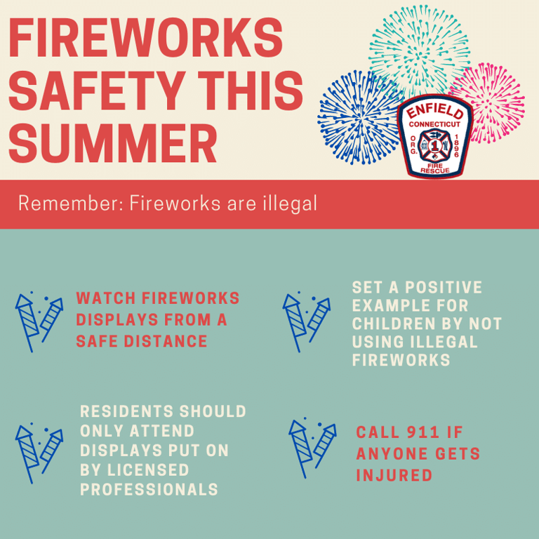 Enfield Fire District 1 Warns Residents of Potential Dangers Associated with Illegal Fireworks Use