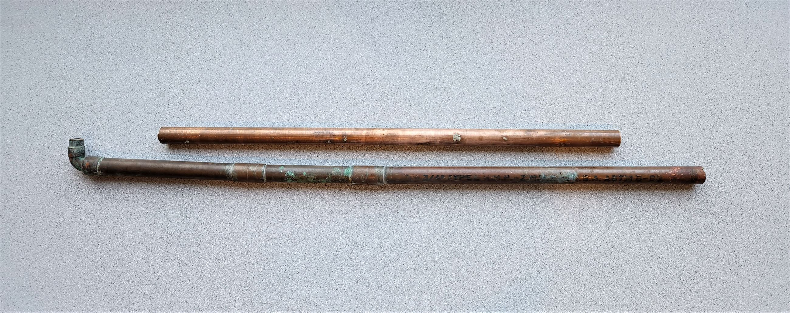 Copper pipe example image.