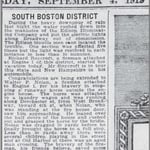 Newspaper story of Hoseman Walter P. Nolan, Engine Company 1, stopping a runaway horse in 1919.