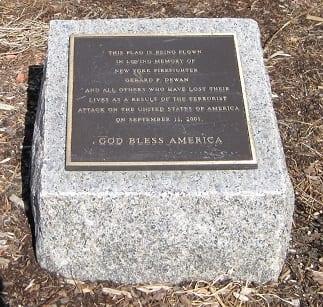 The Fire Fighter Gerald P. Dewan, FDNY Ladder Co. 3, Memorial at Engine 30/Ladder 25, 1940 Centre St., West Roxbury.