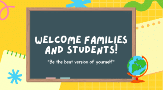 Welcome Families presentation cover in English