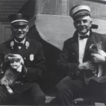 Captain John Williams and District Chief Charles H. Long, circa 1925.