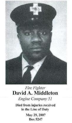 Photo of Fire Fighter David Middleton, LODD 5/29/2007.