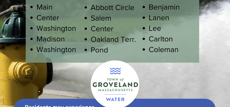Groveland Water Flushing Oct. 9