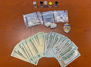 Fentanyl, cocaine, steroids and cash that was seized as police executed a search warrant at 30 New Foster Road in Billerica on Tuesday.
