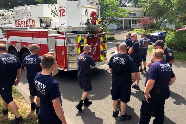 Enfield Fire District No. 1’s Truck 12 Personnel Engage in Training