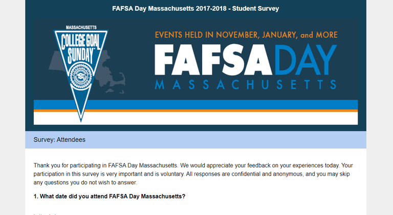 LINK: FAFSA Day 2019 Student Survey