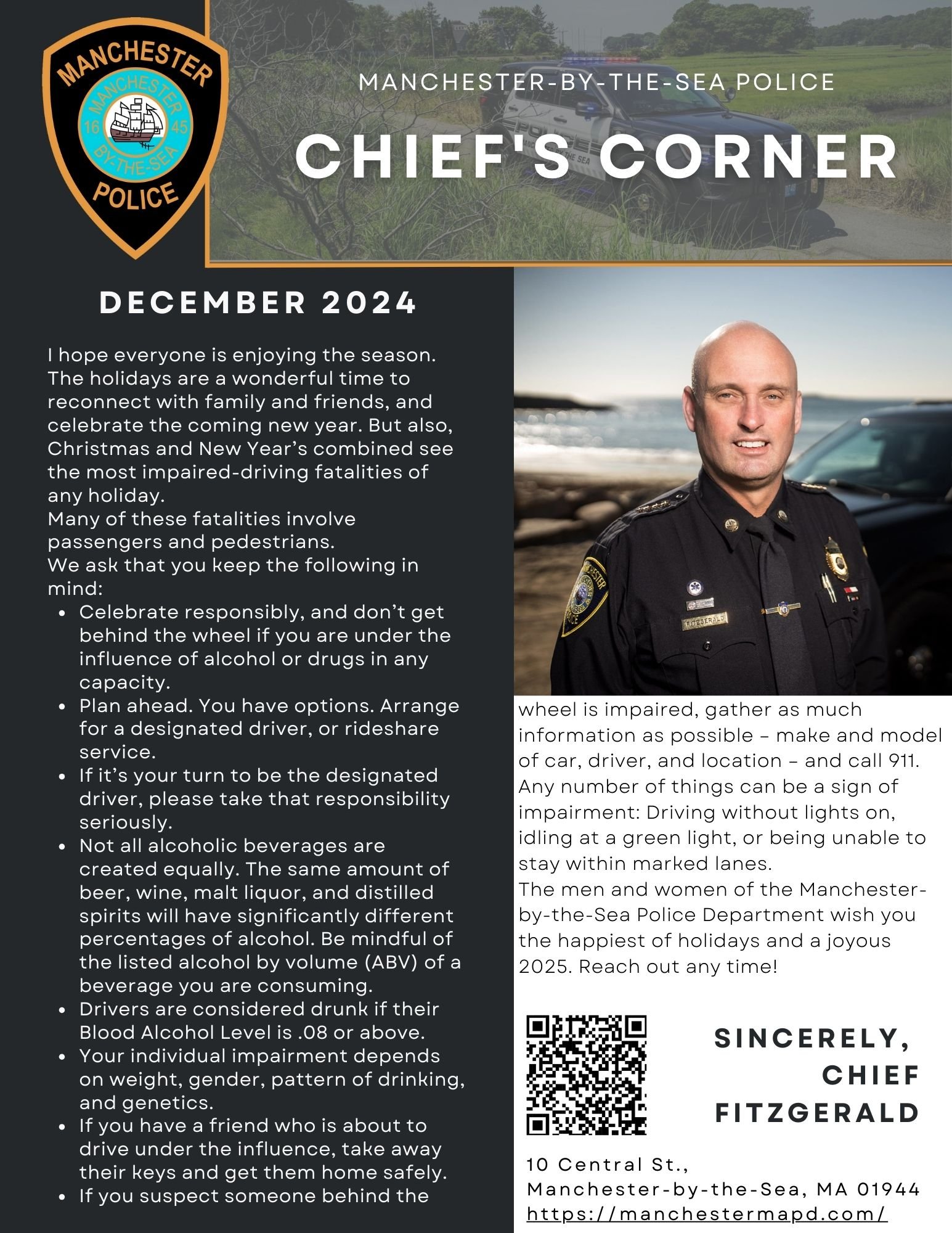 Manchester by the Sea Police Chief Newsletter
