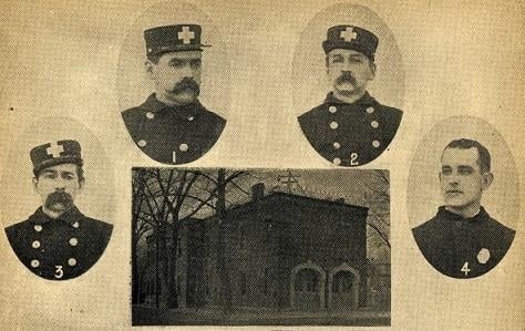 Company members of Chemical Engine Company 3 (Roxbury) in 1889.
