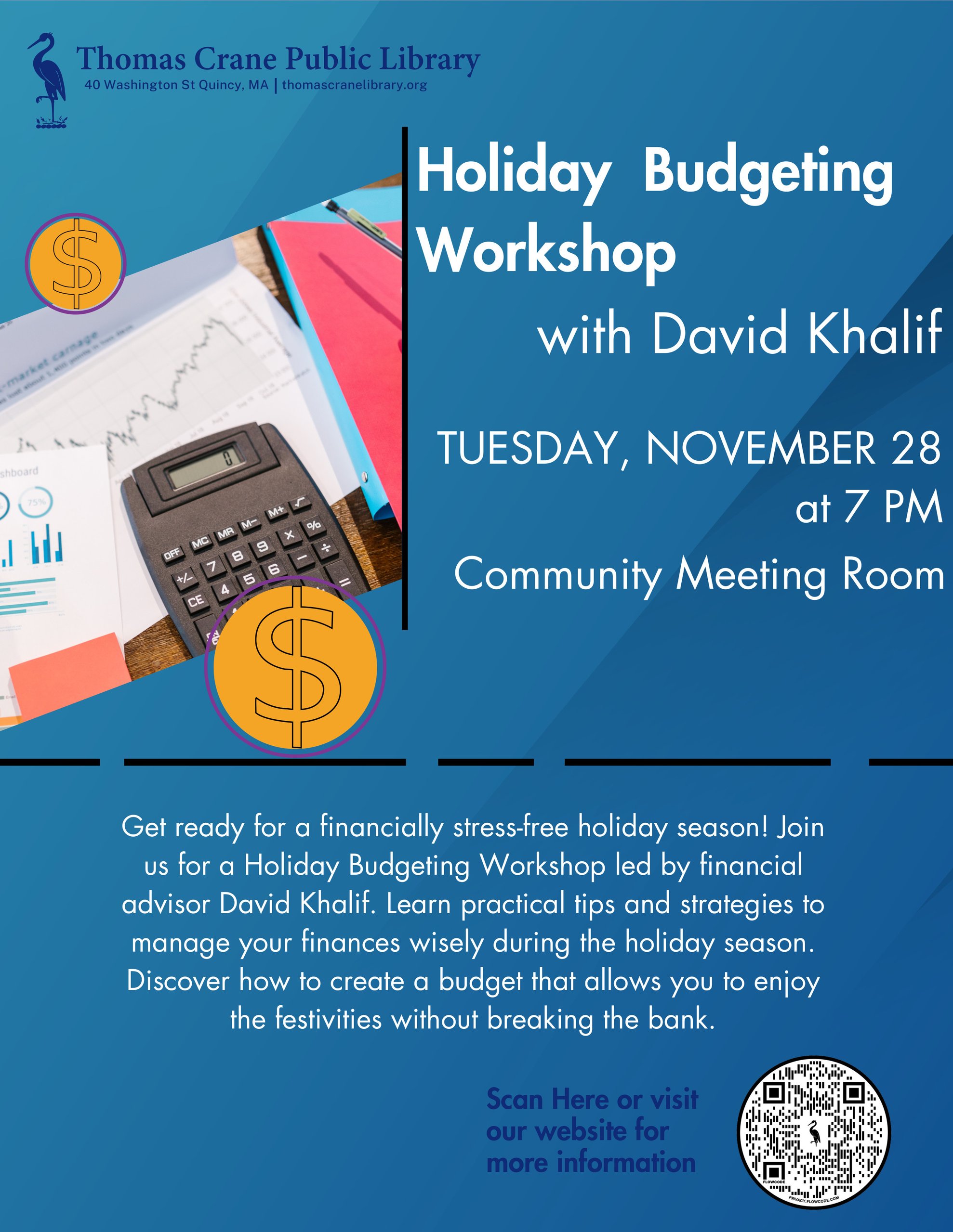 Thomas Crane Public Library to Host Holiday Budgeting Thomas