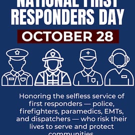 National First Responders Day – Oct. 28