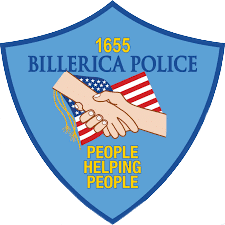 Billerica Police Patch with a transparent background.