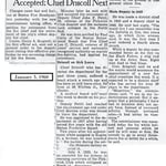 Newspaper story of the retirement of Deputy Fire Chief, John Francis Pettit, January 5, 1960.