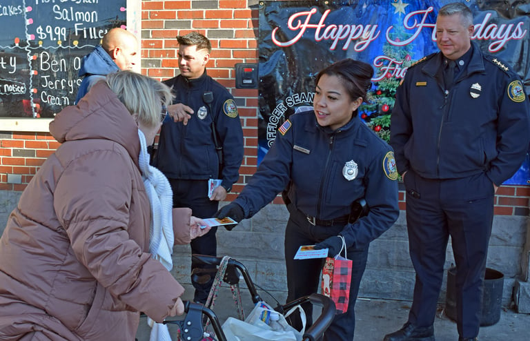 PHOTOS: Lowell Police Department and Officer Sean A. Collier Memorial Fund Partner to Give Out Gift Cards in Lowell