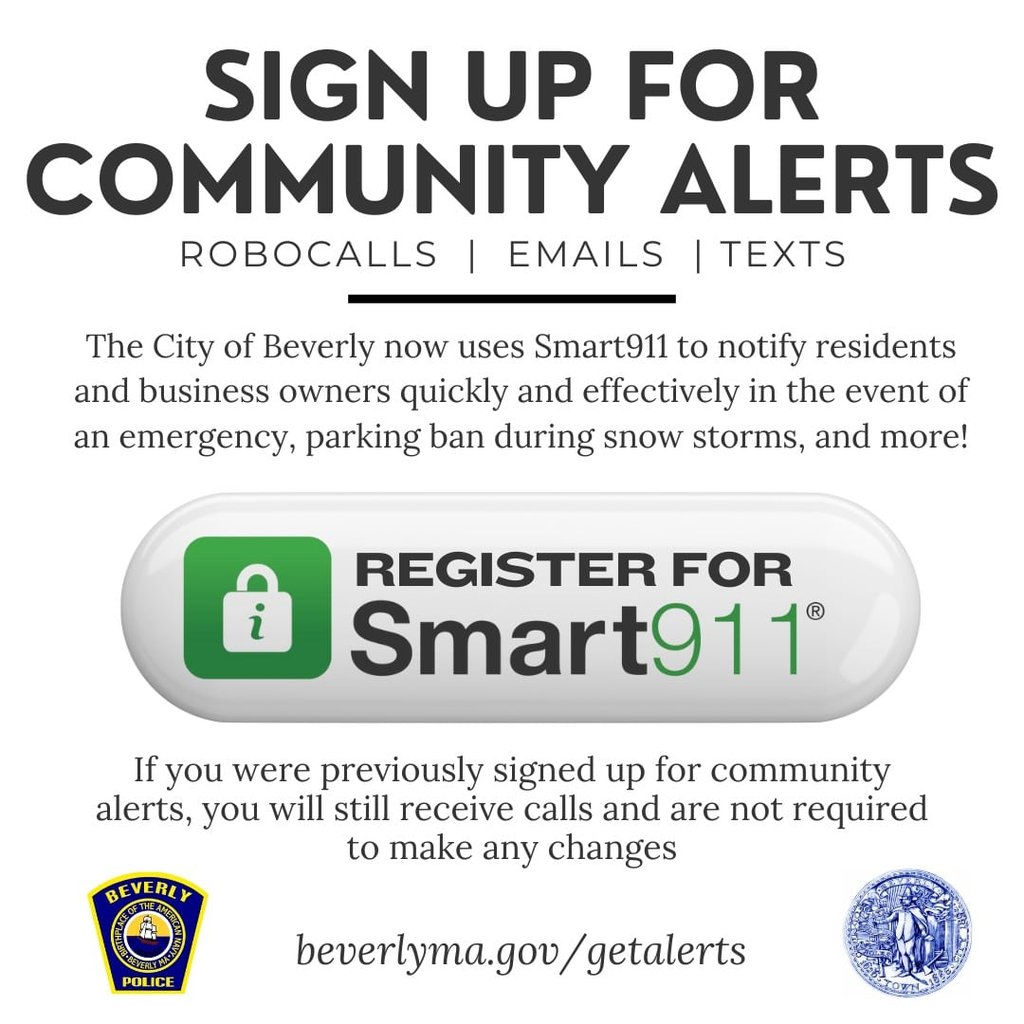 Register for Smart 9-1-1 – Beverly Police Department