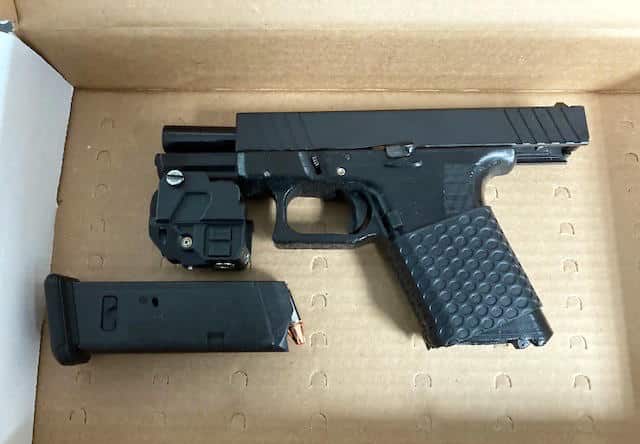 Image of gun seized at Bridgewater police traffic stop