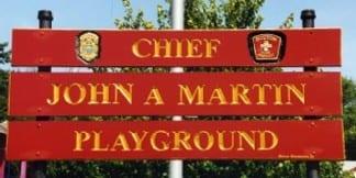 The Chief (of Department) John A. Martin Playground at Hilltop St. and Lenoxdale Ave., Dorchester.