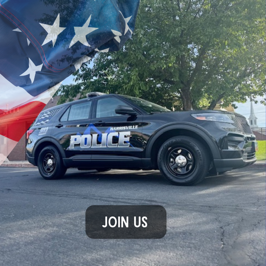 Harrisville City Police Car pictured at City Hall 