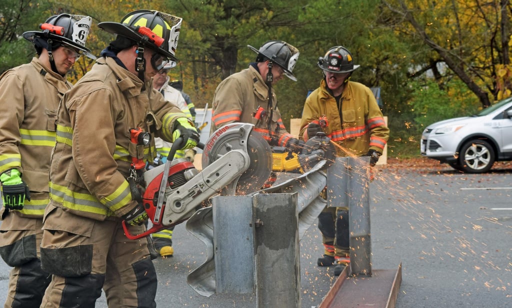 *PHOTOS* Dracut Fire Department Hosts Training on Using Saws in