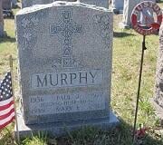 Gravestone of Fire Fighter Paul J. Murphy in Holy Cross Cemetery, Malden, MA