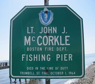 The Fire Lieutenant John J. McCorkle Fish Pier, Castle Island, South Boston.