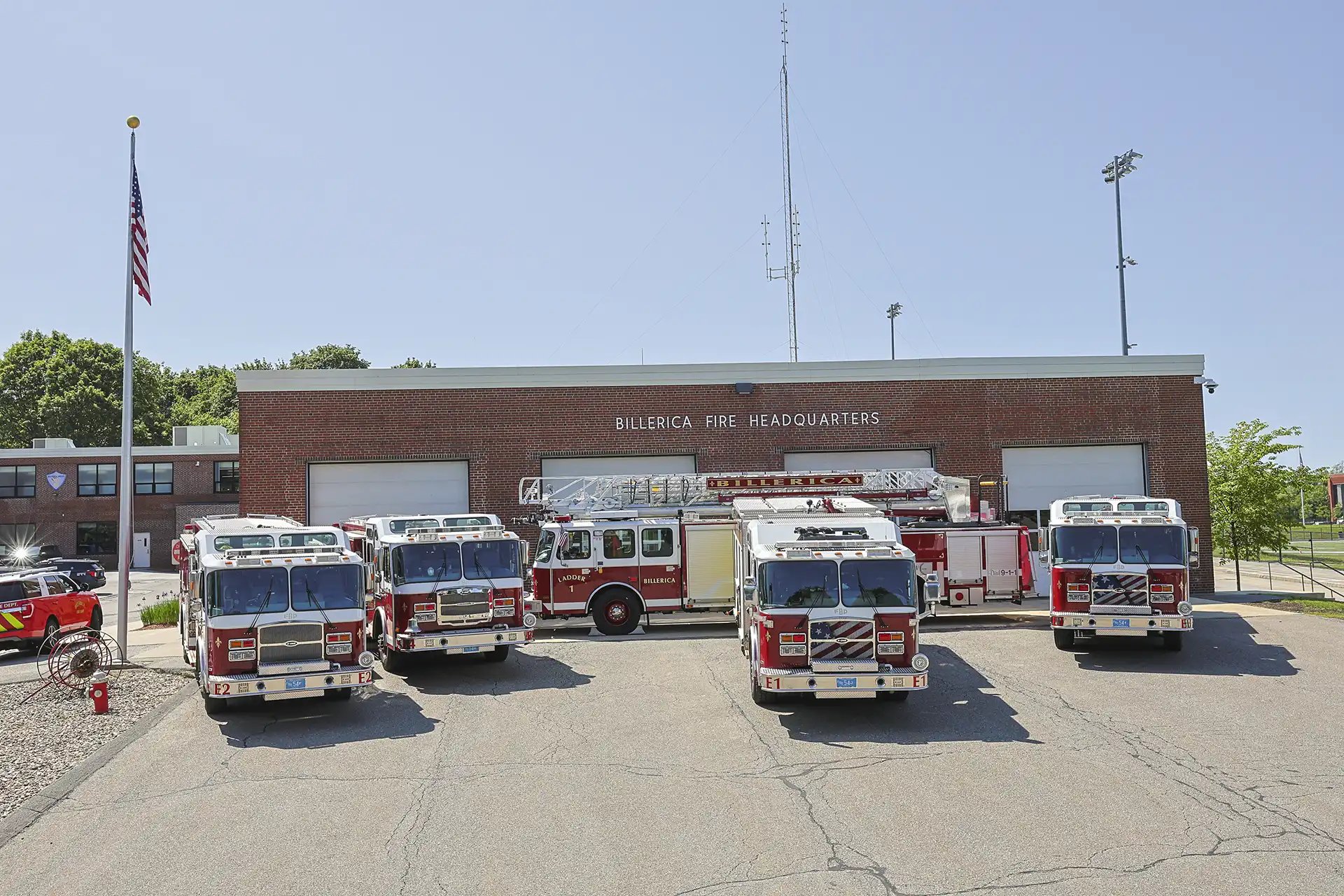 Exterior view of the Billerica Fire Department Headquarters.
