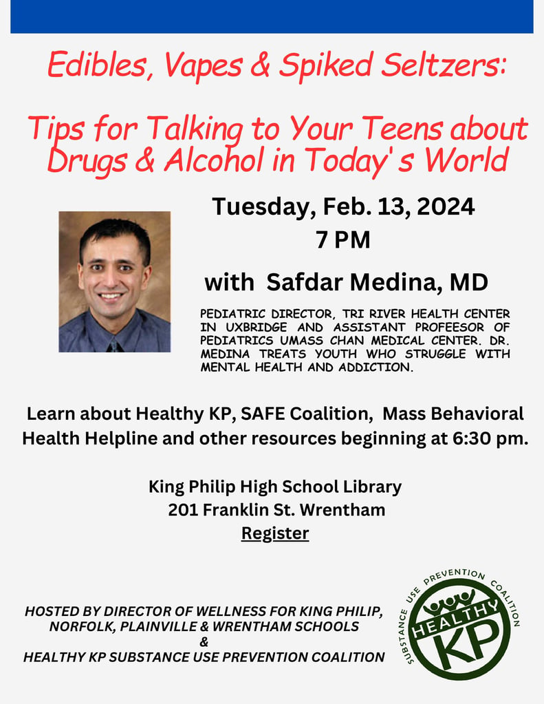 Healthy KP Substance Use Prevention Coalition to Host Presentation on Talking to Kids About Drug and Alcohol Use