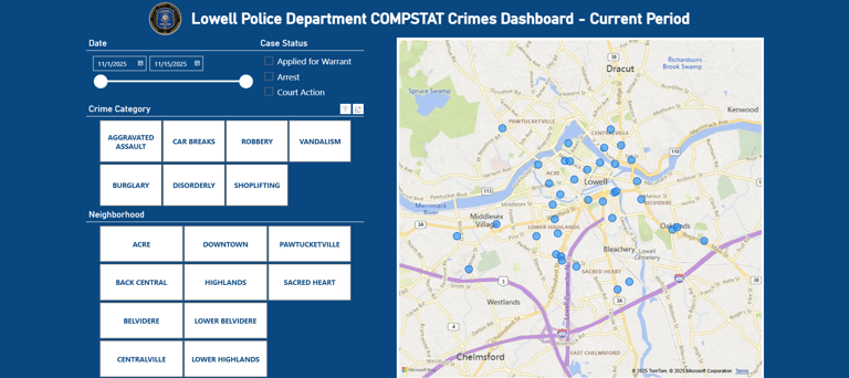 Lowell Police Department Unveils New Crime Dashboard to Increase Transparency